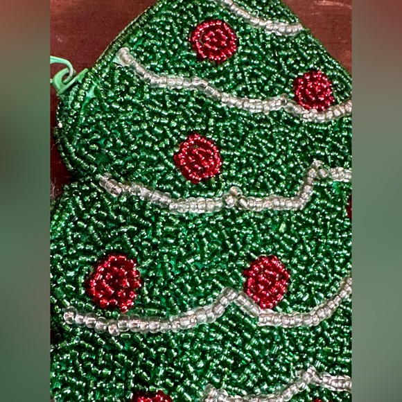 1960s Mini beaded Christmas Tree Purse - Picture 3 of 5